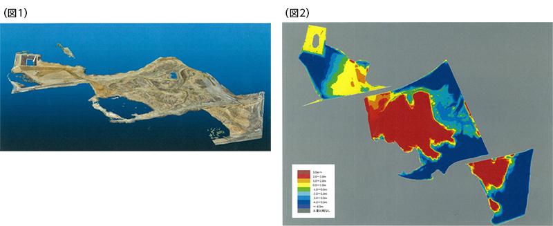Skycatch社製のドローンで測量した3次元現況図